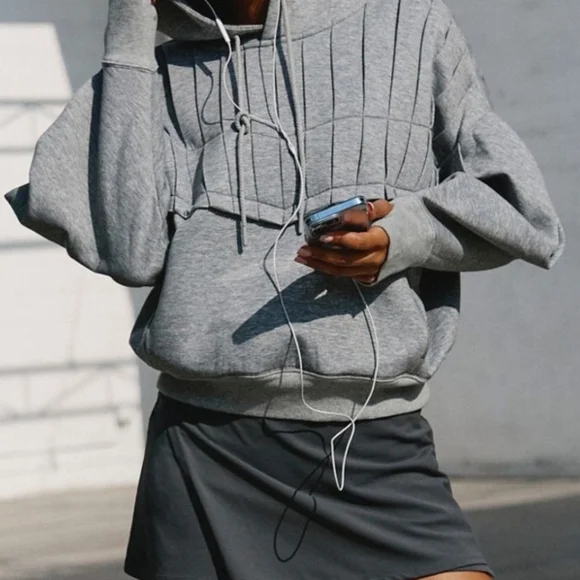 NWOT FP Movement Pick It Up Pullover Heather Gray L - Picture 2 of 11